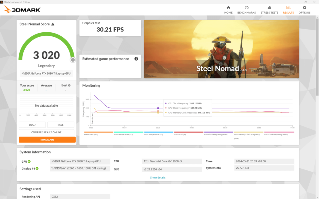 3D Mark Steel Nomad is finally available as a cross-platform successor to Timespy!