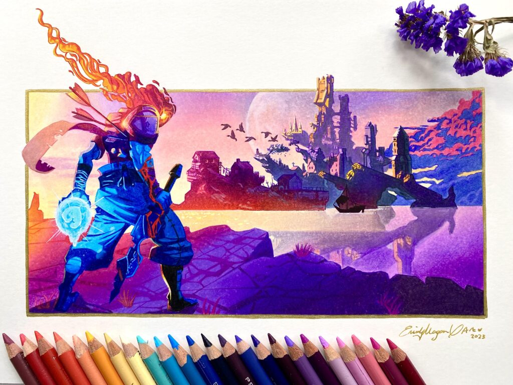 My coloured pencil fan art of Dead cells! 🌈