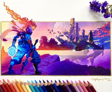 My coloured pencil fan art of Dead cells! 🌈