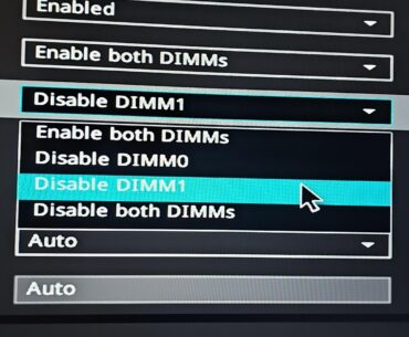 Enable both dimms vs disable