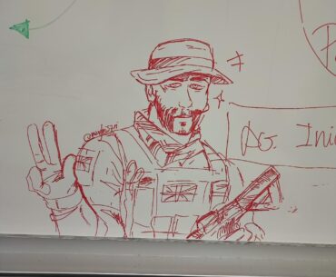 Sketch of Cap. Price On the blackboard while my teacher went to the bathroom (she got slightly mad)