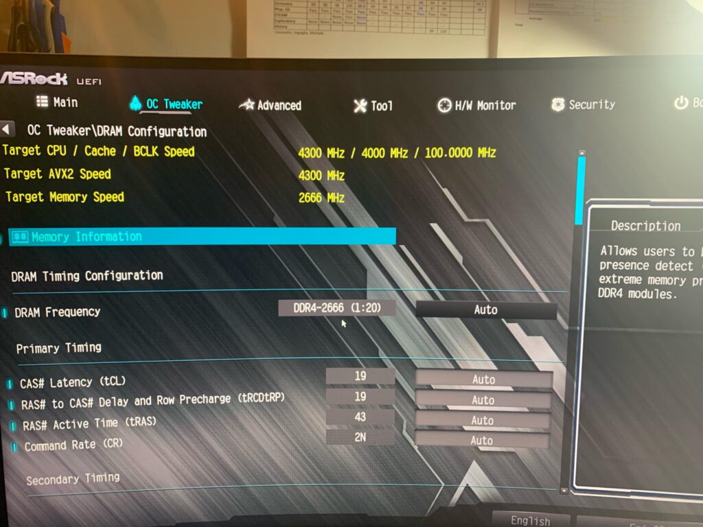 can't enable xmp