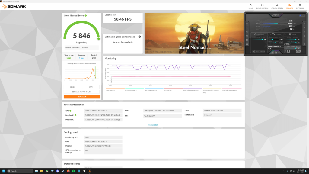 Tried out the new 3dmark benchmark...