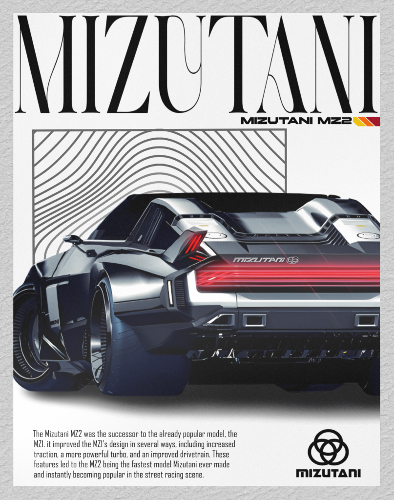 Made a poster for the Mizutani MZ2 in Paint 3D