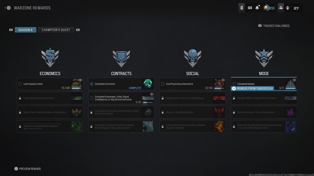 Cannot Progress Mode and Contracts Challenges