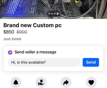 Found this on marketplace! This seems like a deal you just have to take! Only $850 for a pc with 7 year old components that you could build yourself for like $200-$300!