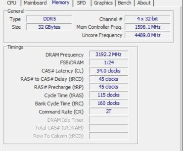 DDR5 Memory Timing