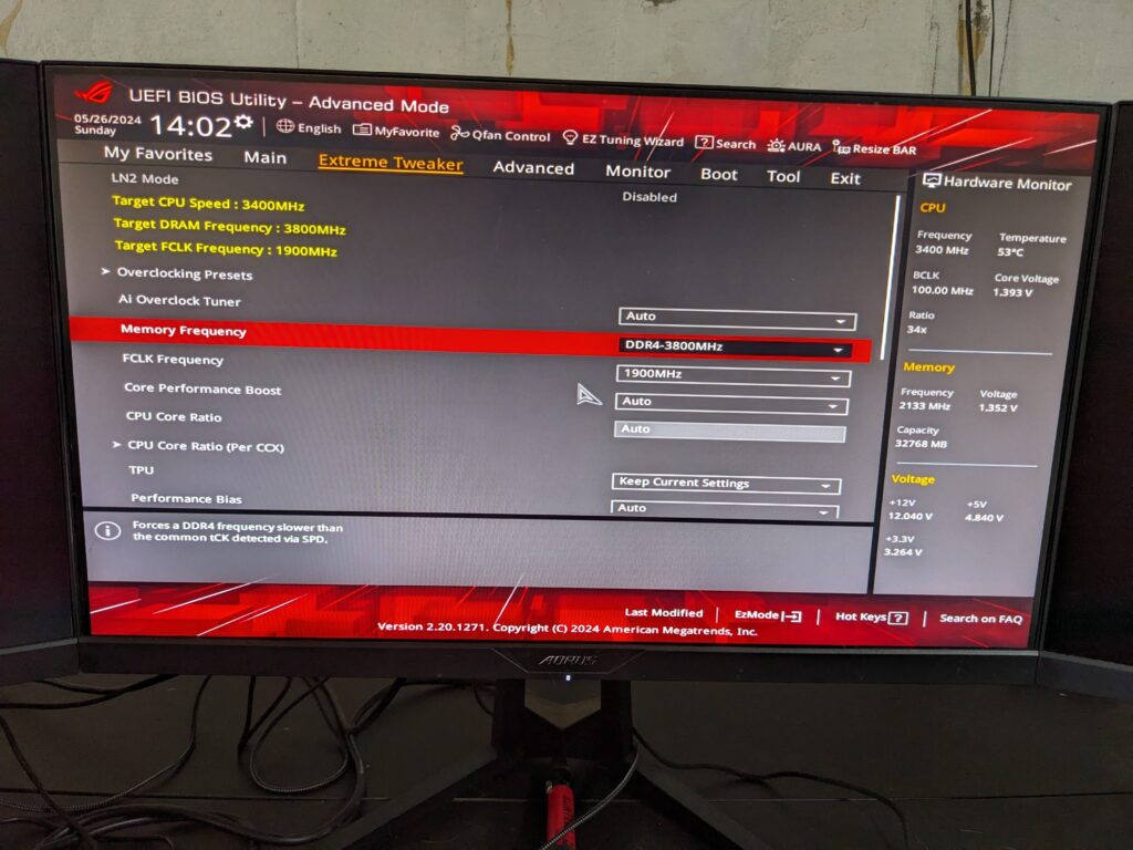 RAM Not Running At The Speed Set In BIOS