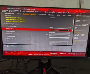 RAM Not Running At The Speed Set In BIOS