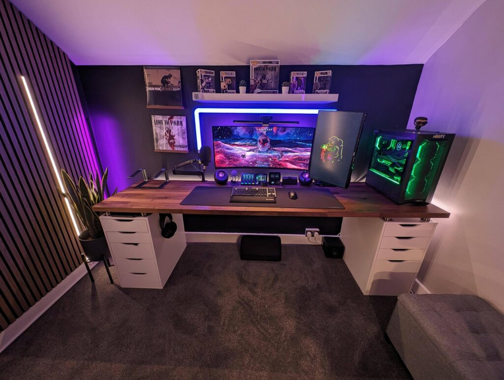Finally moved out of my bedroom, WFH/Gaming Setup