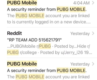 Suspicious emails