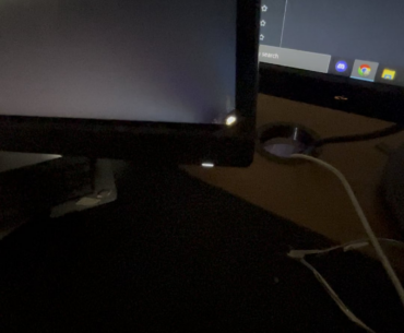 Monitor popped then started burning.
