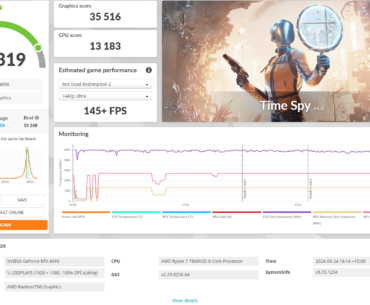First Benchmark | 4090 & 7800X3D at Stock | Unsure of below average score