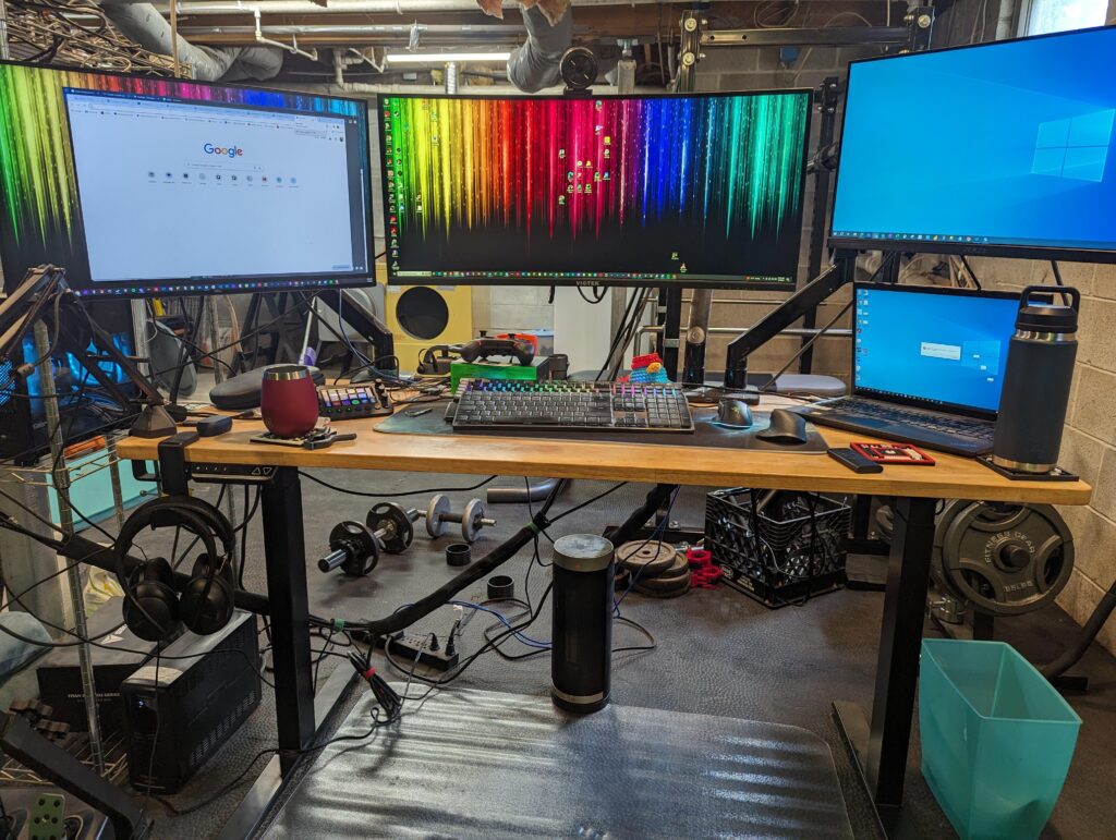My battlestation during DIY renovations.