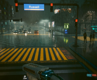 Getting a free taxi in Night City