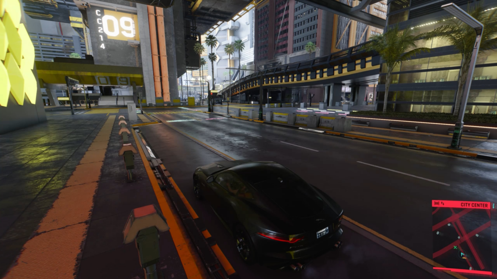 Did you know that you can drive in V's apartment from the upper highway? The navigation never suggests this route.