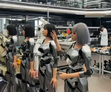 This company`s stand in a robot fair in China. Keep it civil, guys. she said she was born in 2021