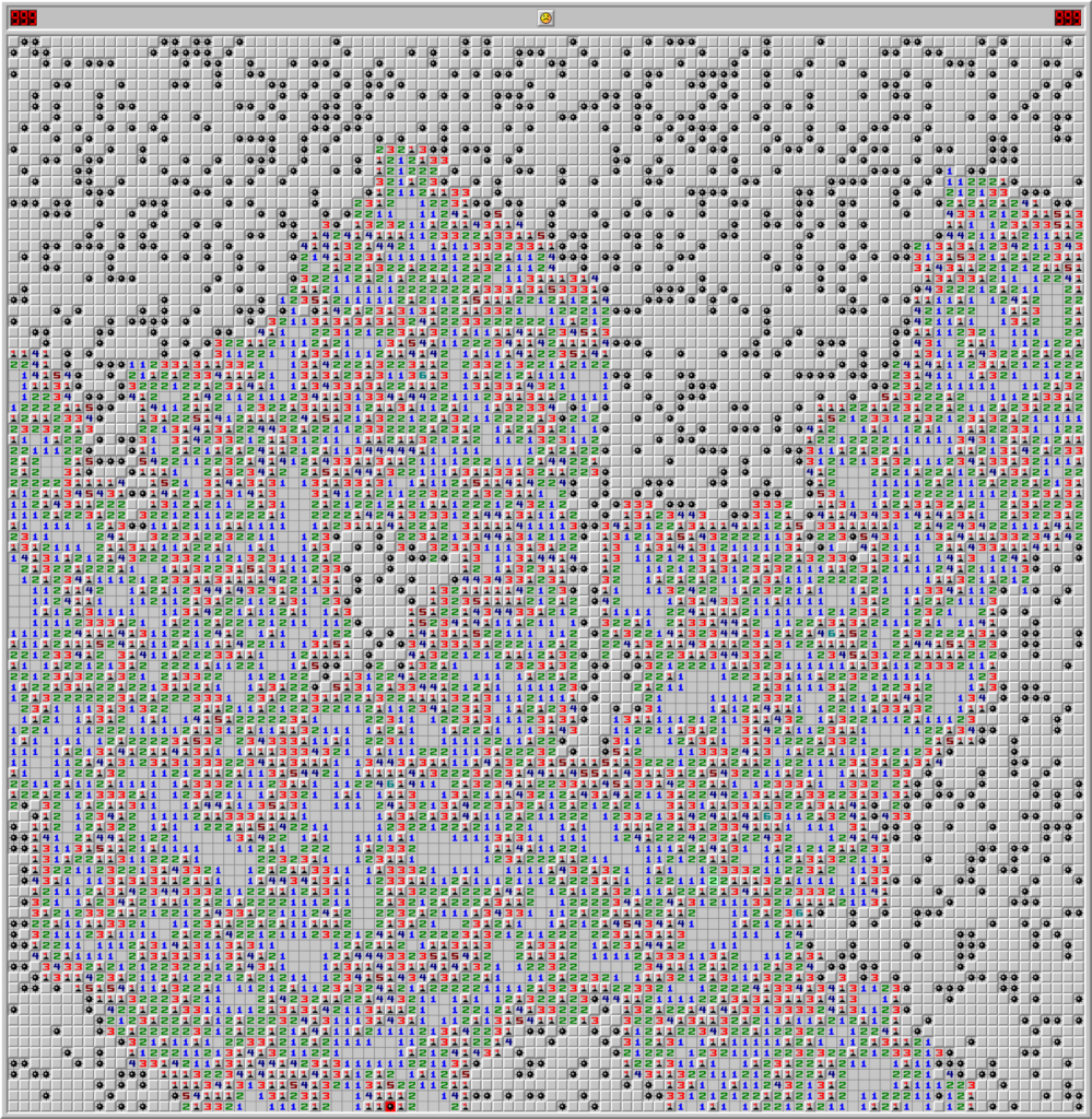 100x100 2465 mines attempt... I forgot. God I hate this game but I NEED TO BREAK THE SITE RECORD