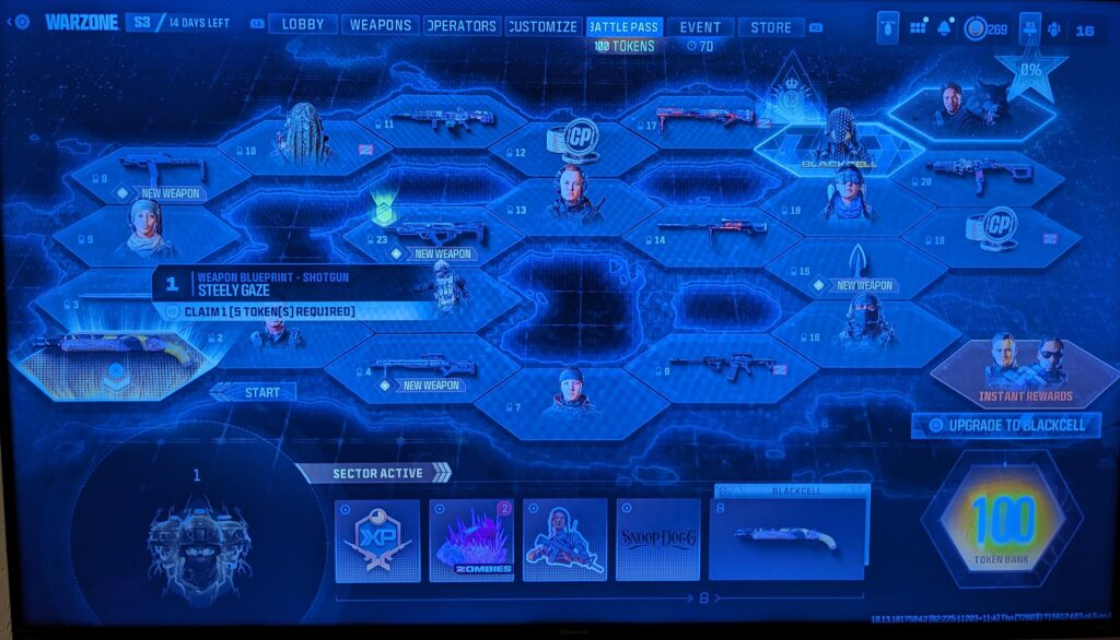 100 Battlepass Tokens.
