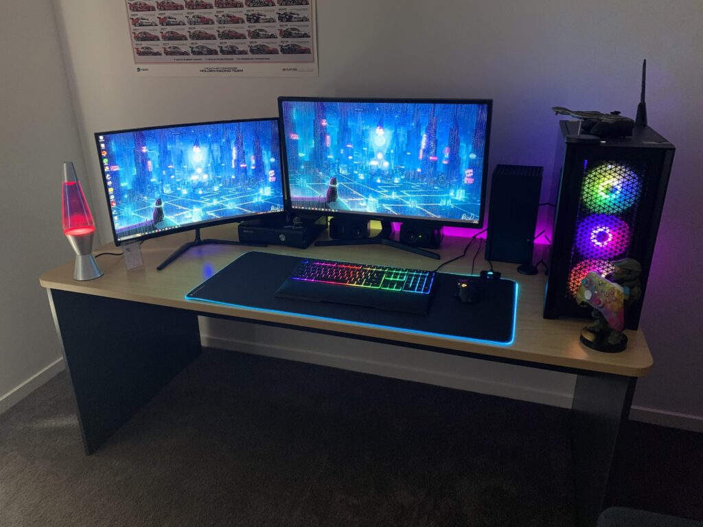 Updated battle station, monitor arms may be coming in future! Thanks for the feedback guys. :)