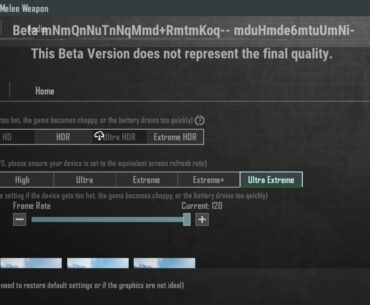 120fps option in 3.2 beta