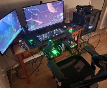 Kush Alien Station - HOTAS strapped down with three leather belts. Rate my setup.