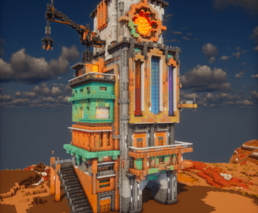 I Built a Cyberpunk Tower in Minecraft