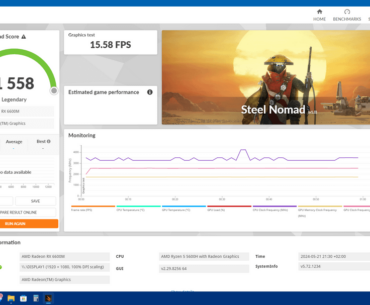 3D Mark Steel Nomad + Light (DX12-Vulkan) RX 6600M 8GB