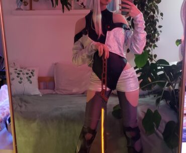 I 3D modelled and printed Errata (the thermal katana) and wore my handmade Lucy cosplay!