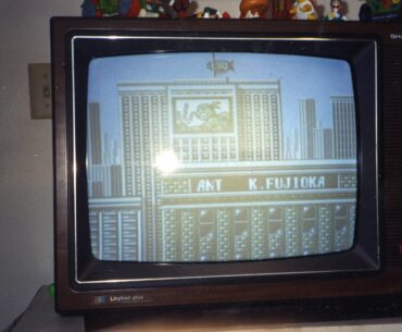 I only have one pic of the TV when playing the NES back in the day, this is it (TMNT II NES end, circa '90)