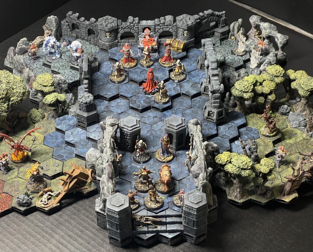I printed and painted this whole level and every monster on it to play Gloomhaven board game scenario 22! Hope you'll like it, your feedback is very welcomed! :)