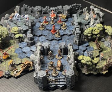 I printed and painted this whole level and every monster on it to play Gloomhaven board game scenario 22! Hope you'll like it, your feedback is very welcomed! :)