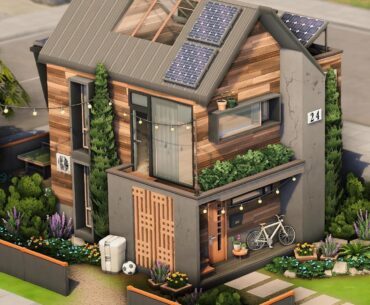I built two eco-friendly apartments in The Sims 4