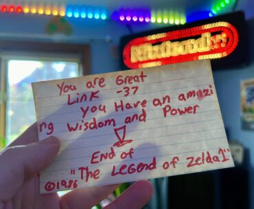 How I captured the first time I beat The Legend of Zelda as an 8yo kid