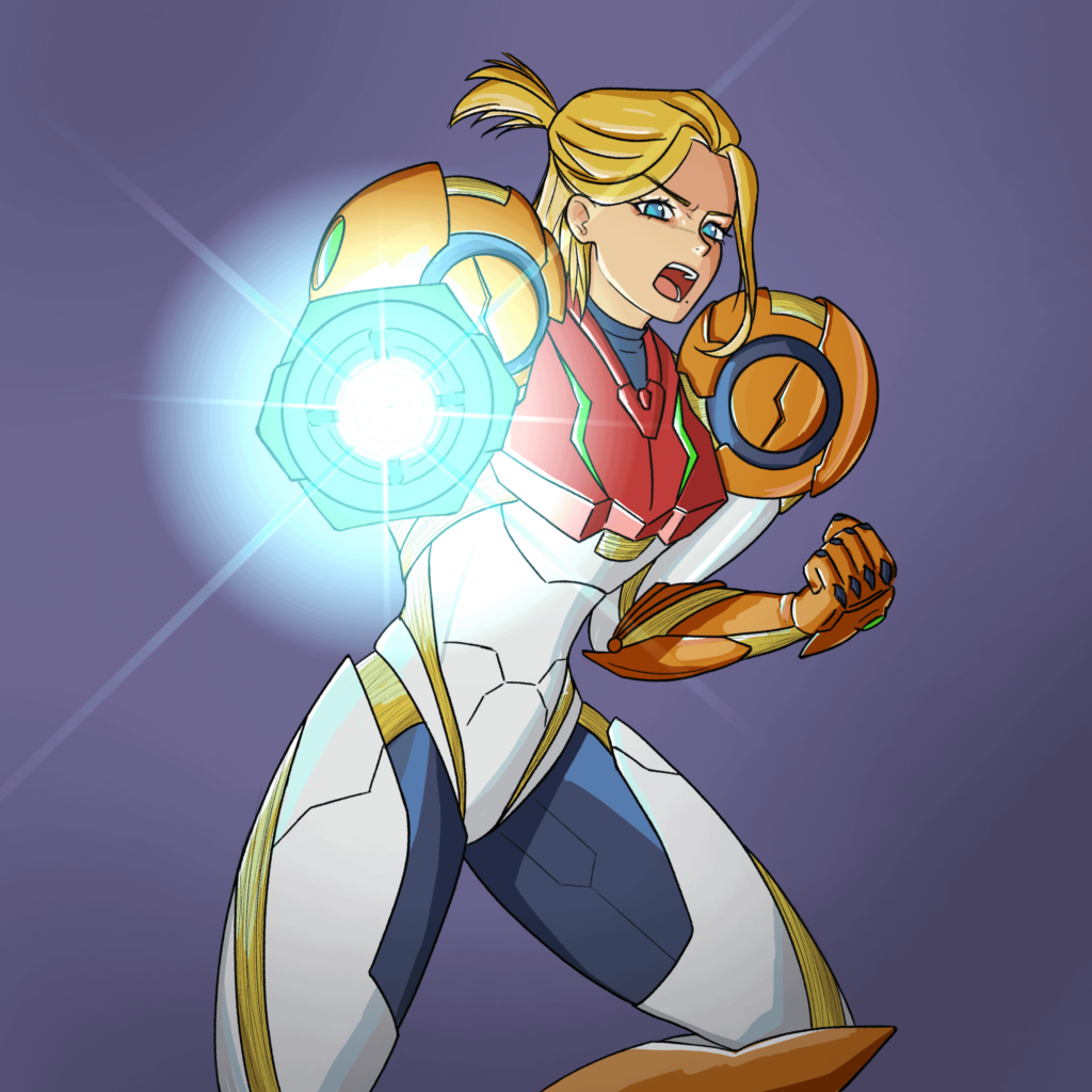 I drew Samus in her Metroid Dread Varia suit!