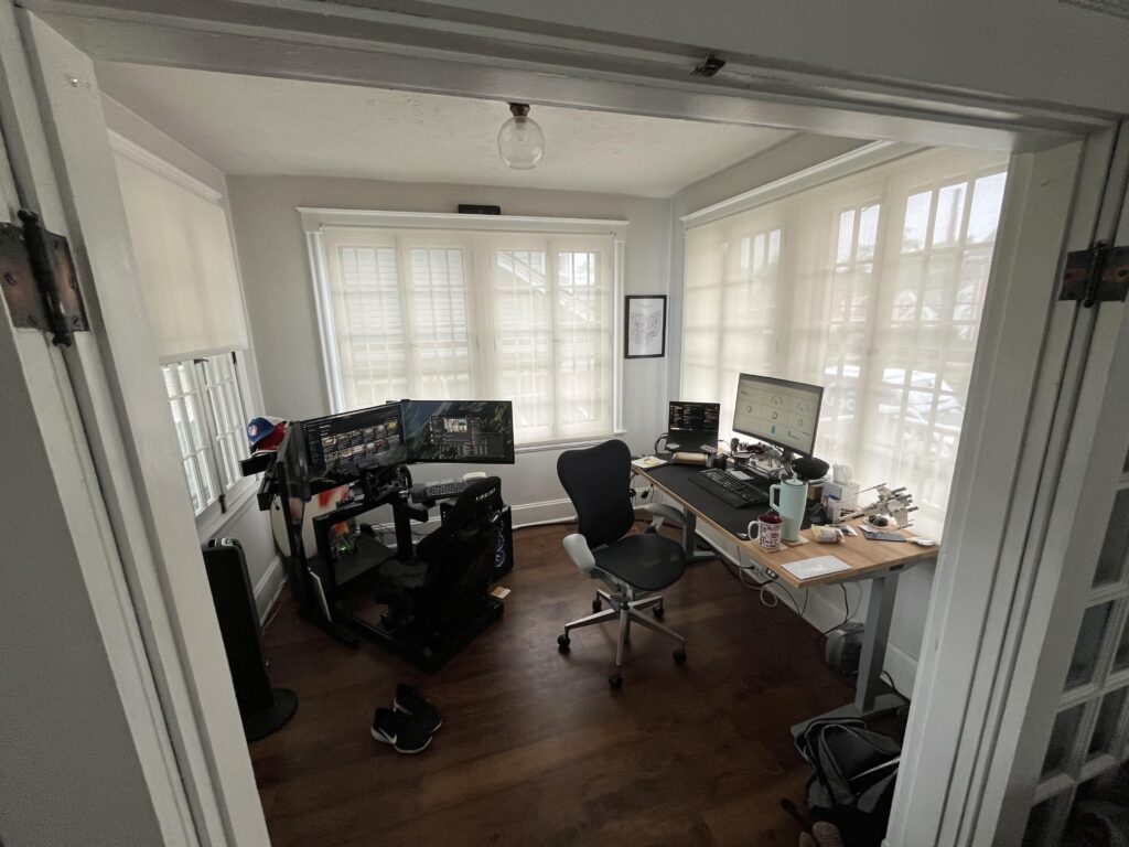 My work/gaming/simracing office! I spend way too much time in this room.