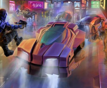 I was inspired by the idea of Cyber Punk cops using Jet Packs in a car chase