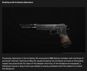 Sally blueprint now available in Urzikstan