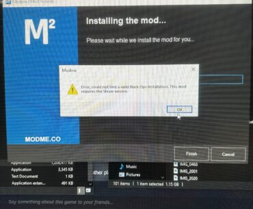 BO1 mod Mindshare instillation error - help! 🙏