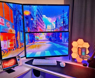 Another update to the setup. Was constantly rotating my second monitor from horizontal to vertical and could never make up my mind. So I bit the bullet and decided to have both. I think I am done with tinkering for now. Until the laptop that is running everything dies and I have to upgrade!