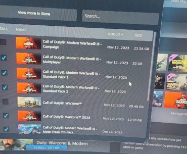 Warzone and multiplayer only files