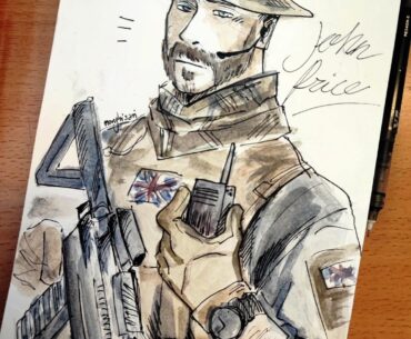Sketch of Captain Price I did in class