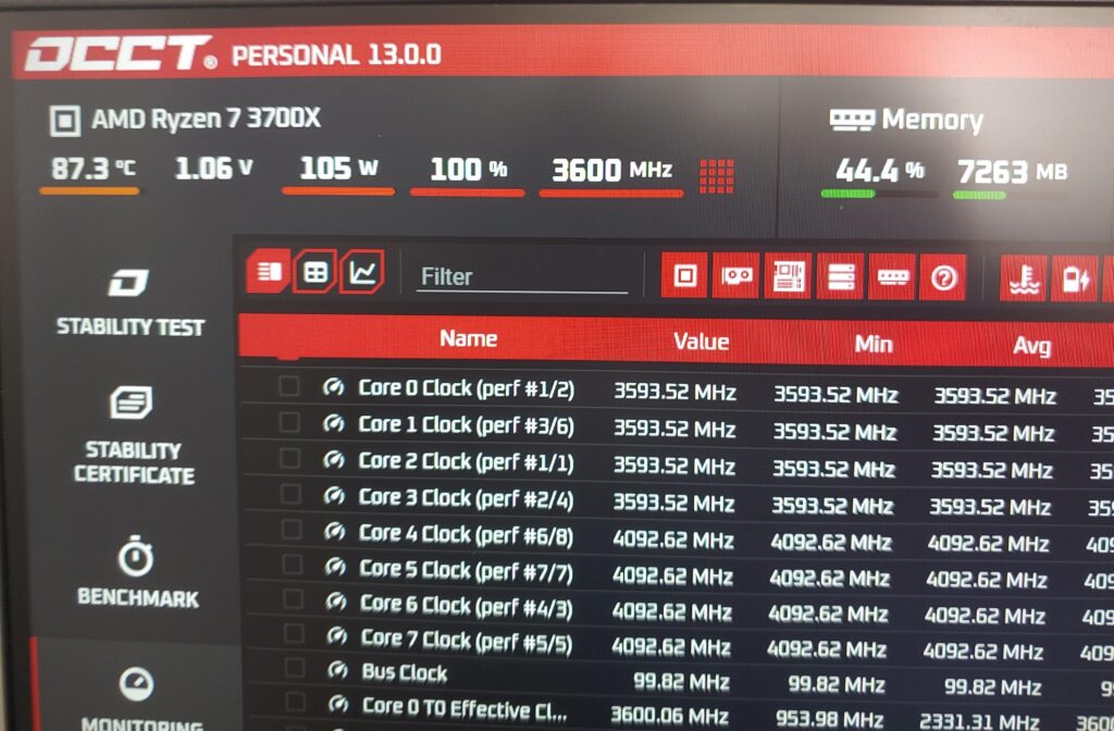 Ryzen 7 3700x Voltage stuck at ~1.1v?