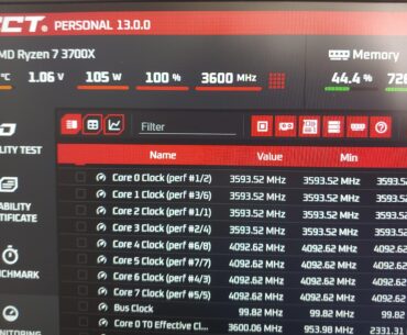 Ryzen 7 3700x Voltage stuck at ~1.1v?