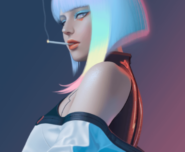 My fanart of a Lucy cosplayer