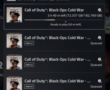 By the time this Call of Duty game installs, I will have found a wife, got married, and had kids, and the kids will have grown up to hate me and moved out. 7 packs in total. Whatever happened to the days of just putting in a disc and off you go?
