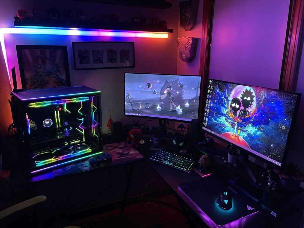My current battle station setup! Any ideas or recommendations are accepted. Love to add more to make it better.