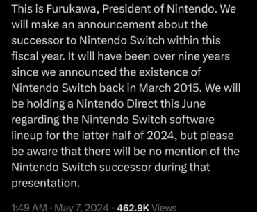 What a random night for Nintendo to announce this