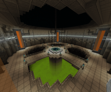 I know this subreddit isn't focused on Minecraft but can anyone tell me how I can make this more cyberpunk style? I'm doing this build on my survival map and I'm planning on making a giant gun hanging in the middle, any ideas?