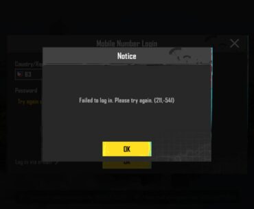 Error (214 -541)